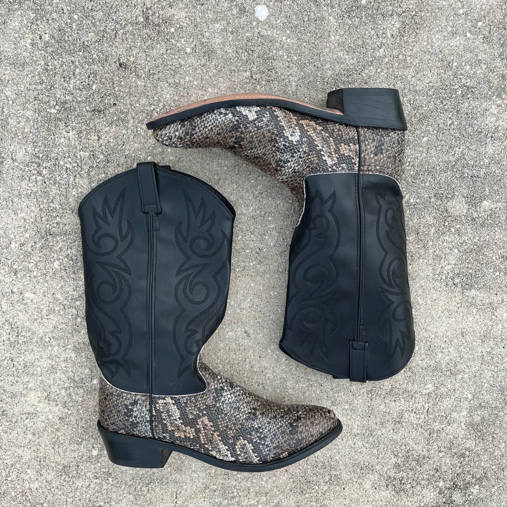 Snakeskin cowboy boots